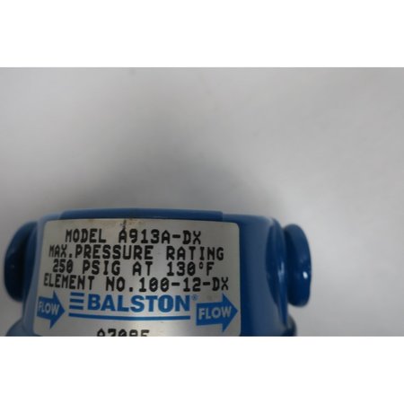 Balston 12In 250PSI Npt Pneumatic Filter A913A-DX